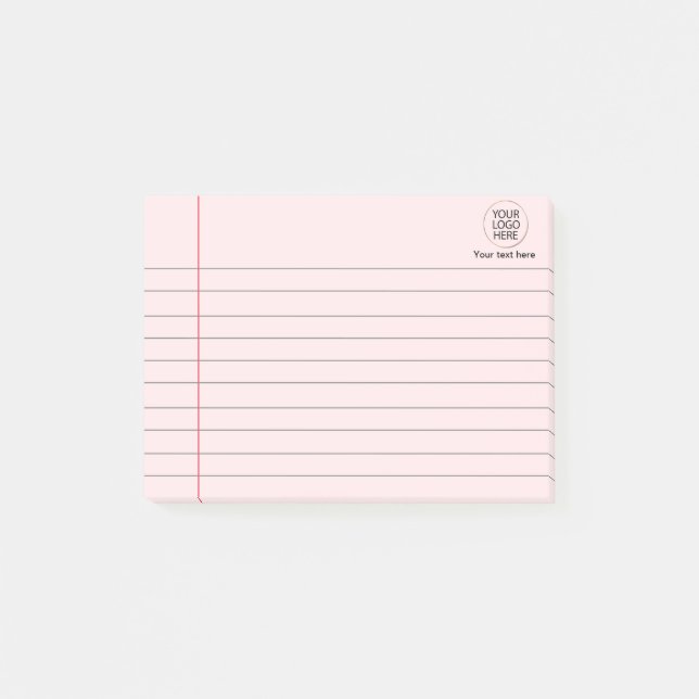 Post-it® Logo Texte Business Linked School Carnet Papier (Devant)