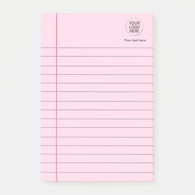 Post-it® Logo Texte Business Linked School Carnet Papier (Devant)