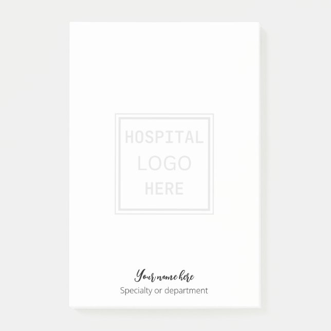 Post-it® Logo Watermark Simple Modern Hospital Clinic (Devant)
