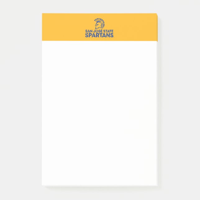 Post-it® Logo Wordmark en détresse des Spartans de San Jose (Devant)