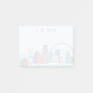 Post-it® Londres, Angleterre  Ligne aérienne rouge, blanch