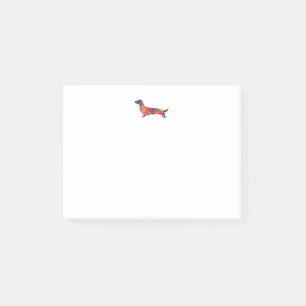 Post-it® Long Haied Dachshund Geo Silhouette Multi