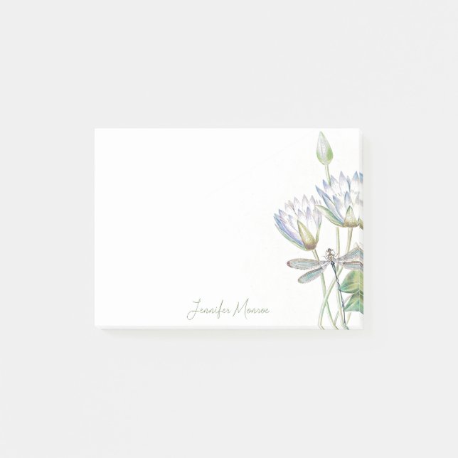 Post-it® Lotus et libellules personnalisées (Devant)