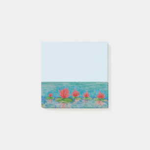 Post-it® Lotus rose Fleurs dessin d'art Notes