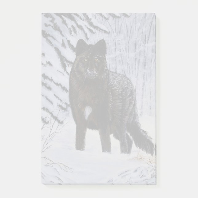 Post-it® Loup noir (Devant)