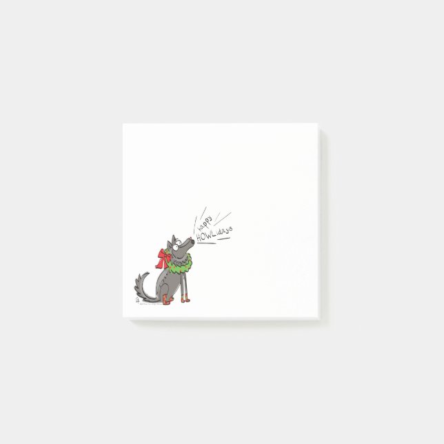 Post-it® Loups Christmas Funny Cute (Devant)