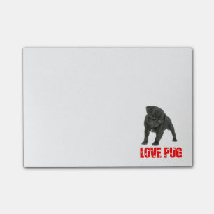 Post-it® Love Black Carlin Puppy Dog Post IT Sticky Notes