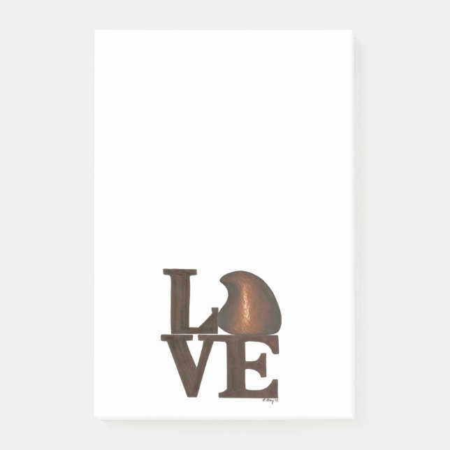 Post-it® LOVE Chocolate Drop Candy Valentine Post Son (Devant)