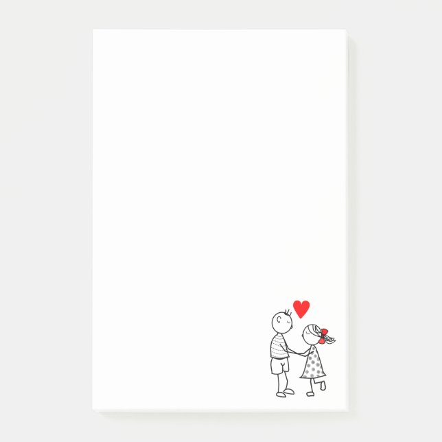 Post-it® Love Couple Romantic Votre Nom De Texte (Devant)
