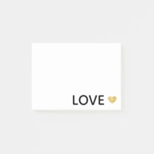 Post-it® Love Gold Heart