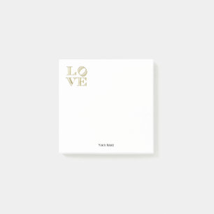 Post-it® LOVE Graphic Text - Faux Gold