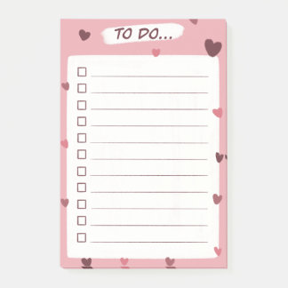 Post-it® Love heart To Do Liste de notes