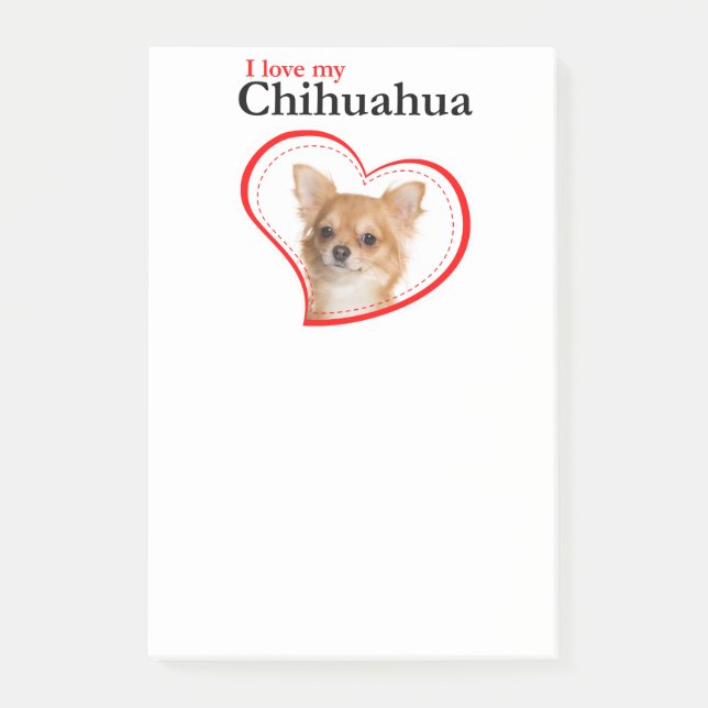 Post-it® Love My Chihuahua Post-It Notes (Devant)
