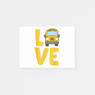 Post-it® Love School Bus Driver Schoolbus Busdriver