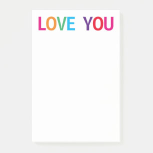 Post-it® Love You Bright Multicolored 4 x 6