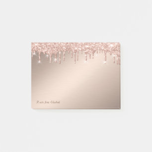 Post-it® Lovely Design élégant Rose Gold Parties scintillan