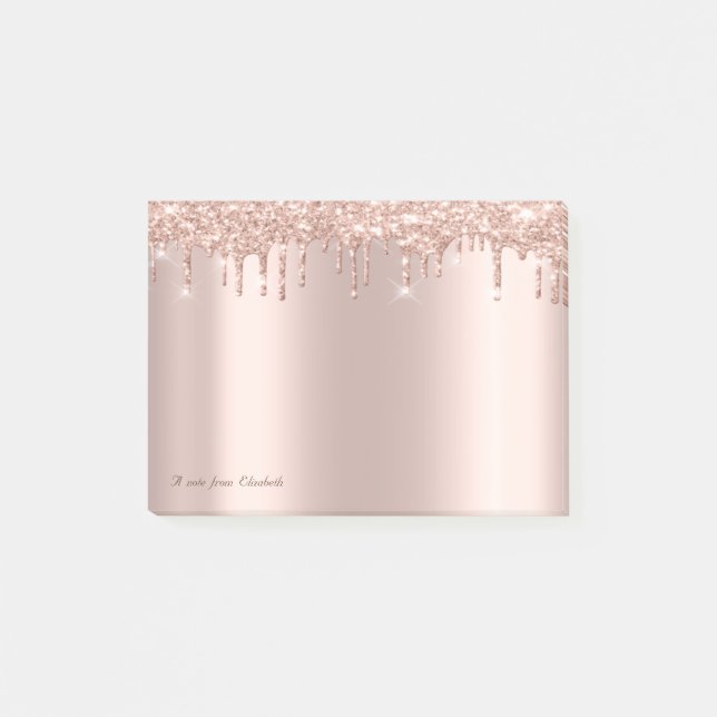 Post-it® Lovely Elegant Rose Gold Parties scintillant Drive (Devant)
