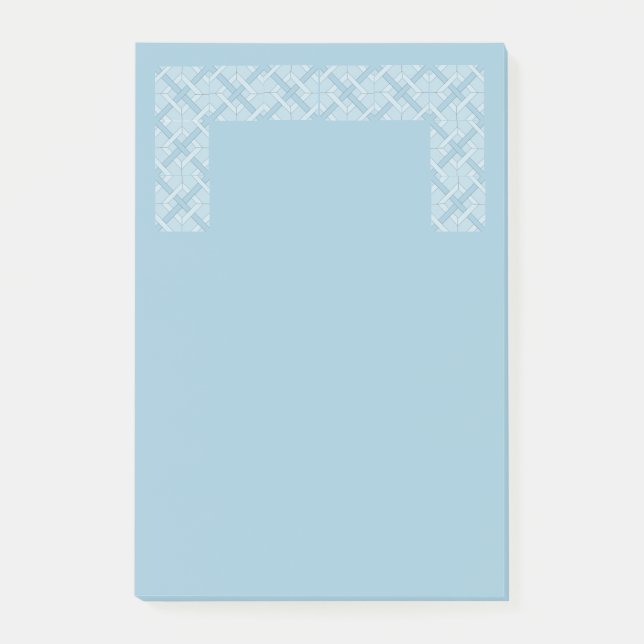 Post-it (lrg) - Diamants entrelacés en bleu (Devant)
