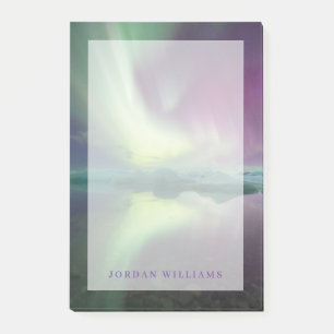 Post-it® Lumières Aurora dans la lagune   Jokulsarlon, Isla