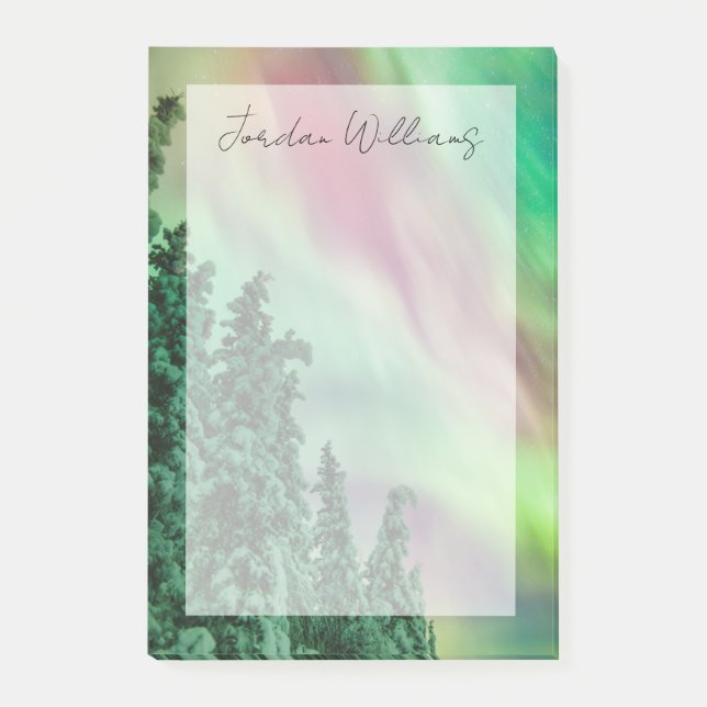 Post-it® Lumières du Nord | Hiver à Glennallen, Alaska (Devant)