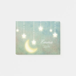 Post-it® Lumières rougeoyantes brillantes célestes de lun