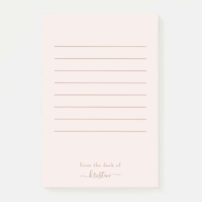 Post-it® Luminosité du bureau de Lined Large personnalisé (Devant)