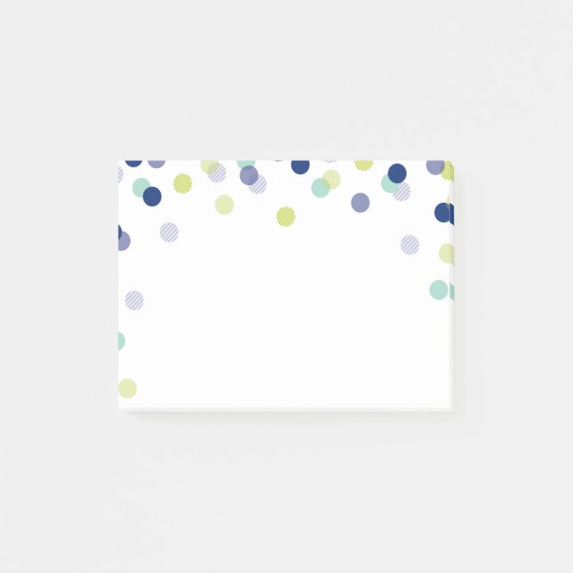 Post-it® LUNCHBOX LOVE NOTE moderne audacieux confetti bleu (Devant)