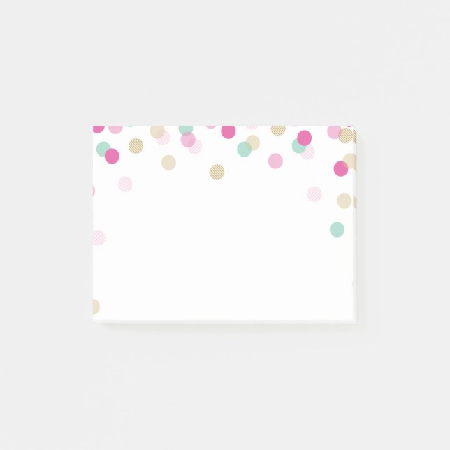 Post-it® LUNCHBOX LOVE NOTE tendance confetti rose menthe (Devant)