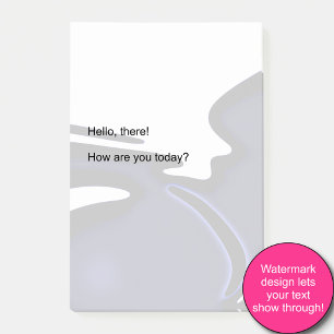 Post-it® Lune bleue : Bleu Abstrait, Blanc & Noir