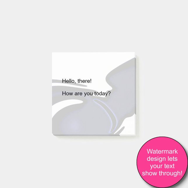 Post-it® Lune bleue : Bleu Abstrait, Blanc & Noir (Créateur téléchargé)