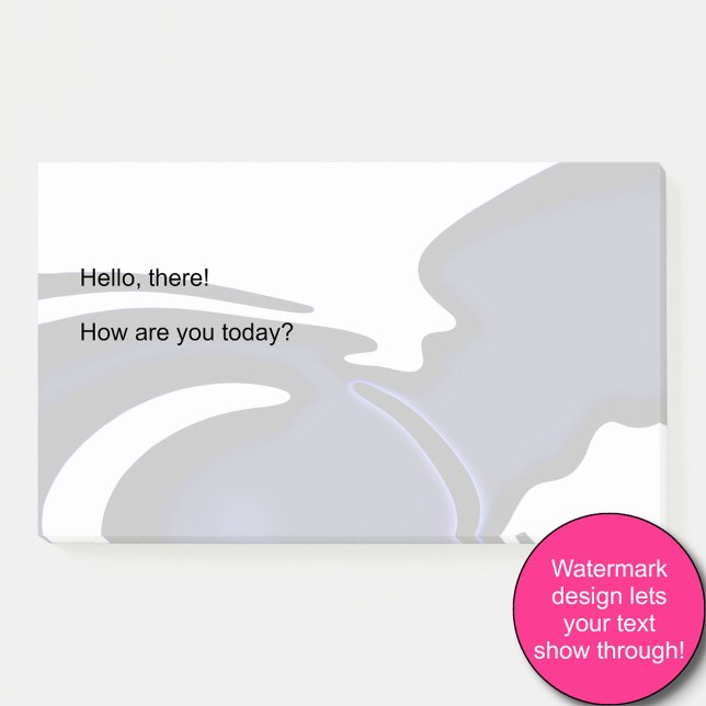 Post-it® Lune bleue : Bleu Abstrait, Blanc & Noir (Créateur téléchargé)