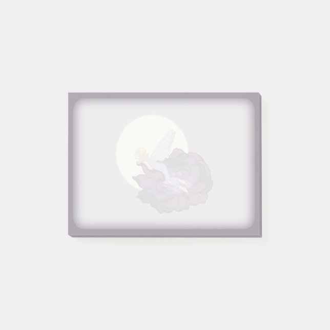 Post-it® Lune regardant le ciel féerique de soirée de fleur (Devant)