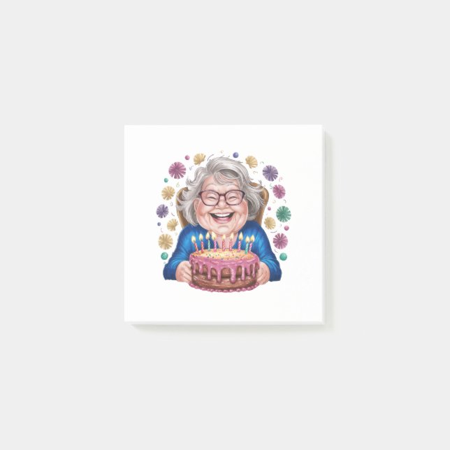 Post-it® Lunettes Bonheur Mamie Anniversaire Graphique (Devant)