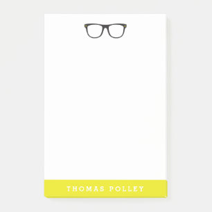 Post-it® Lunettes de Hipster et néon jaune