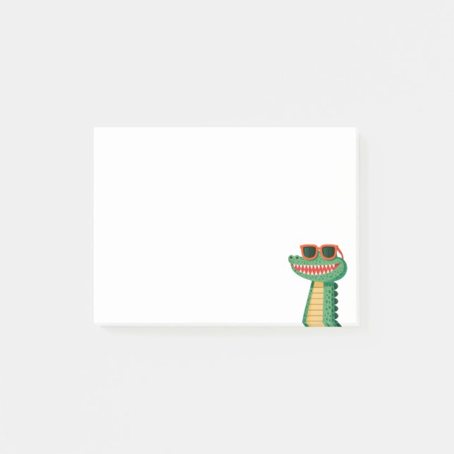 Post-it® Lunettes de soleil de crocodile drôles Mignon anim (Devant)