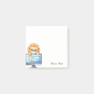 Post-it® Lunettes d'ordinateur Lion Mignon Personnalisées A