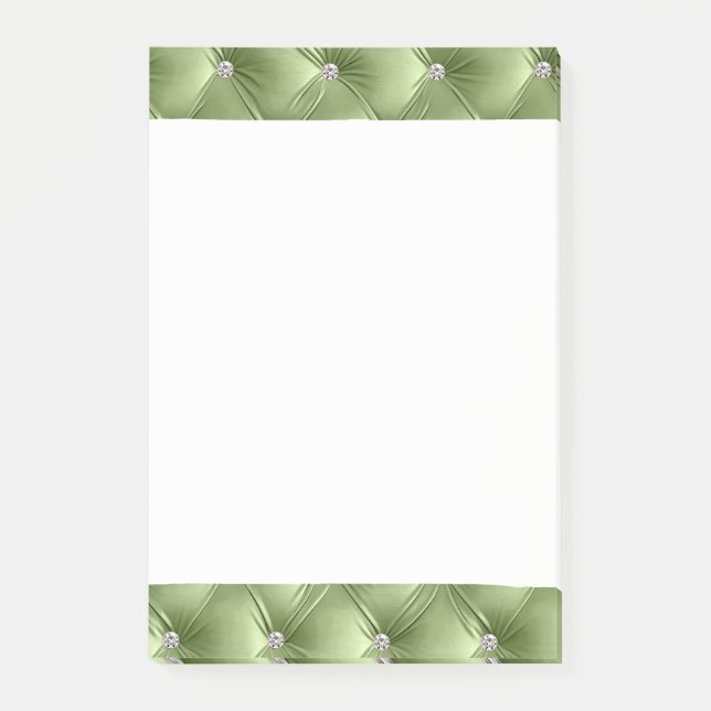 Post-it® Luxe Glam Sage Green Faux Velvet (Devant)
