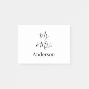 Post-it® M. et Mme ajoutent le nom de famille date année ca