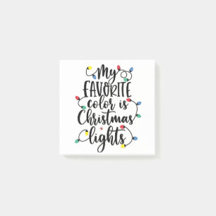 Post-it® Ma couleur préférée est Santa Claus les lumières d