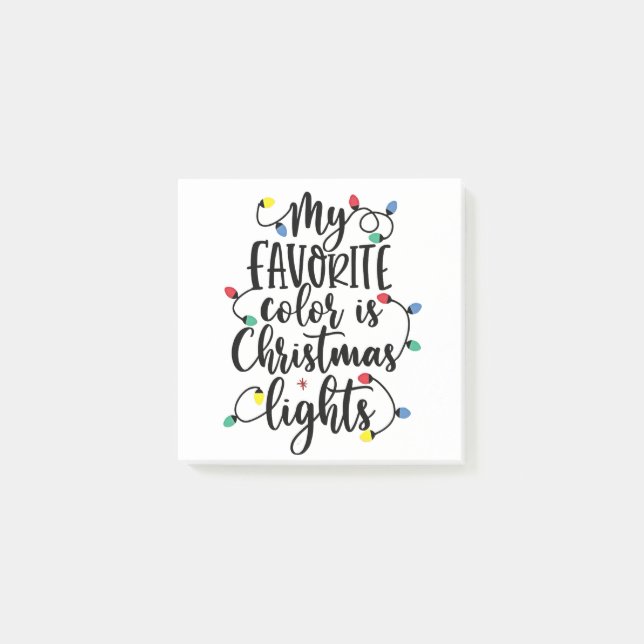 Post-it® Ma couleur préférée est Santa Claus les lumières d (Devant)