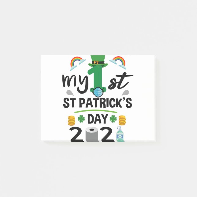 Post-it® Ma tenue de St. Patrick 2021 pour bébé (Devant)