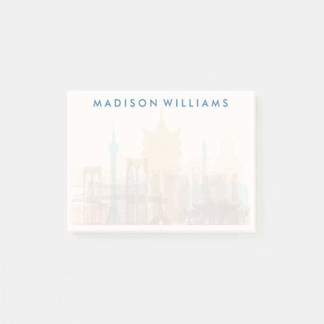 Post-it® Macao, Chine| Ville Skyline (Devant)