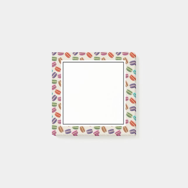 Post-it® Macarons colorés mignons Motif avec Pois (Devant)