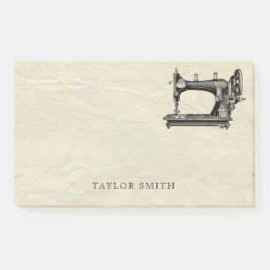 Post-it® Machine à coudre ancienne avec nom