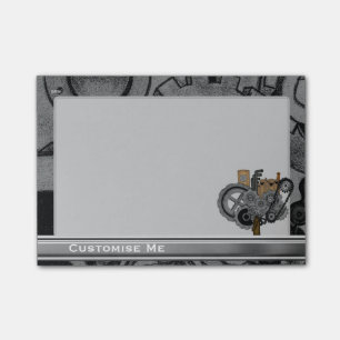 Post-it® Machinerie Steampunk (couleur complète)