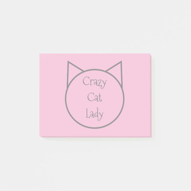 Post-it® Madame folle de chat (Devant)