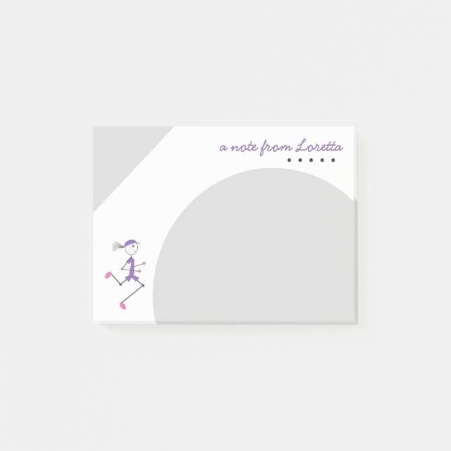 Post-it® Madame personnalisée Running (Devant)