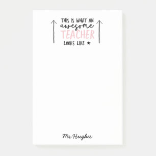 Post-it® Magnifique enseignant typographie moderne cadeau r