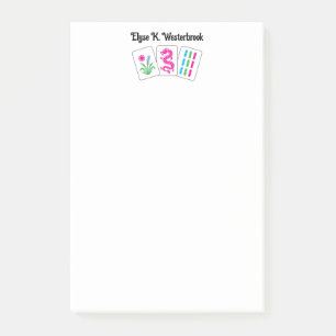 Post-it® Mah jongg 3 tuiles avec nom couleurs DIY