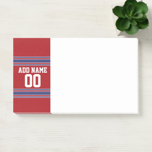 Post-it® Maillot d'équipe avec nom et numéro personnalisés (Bureau)